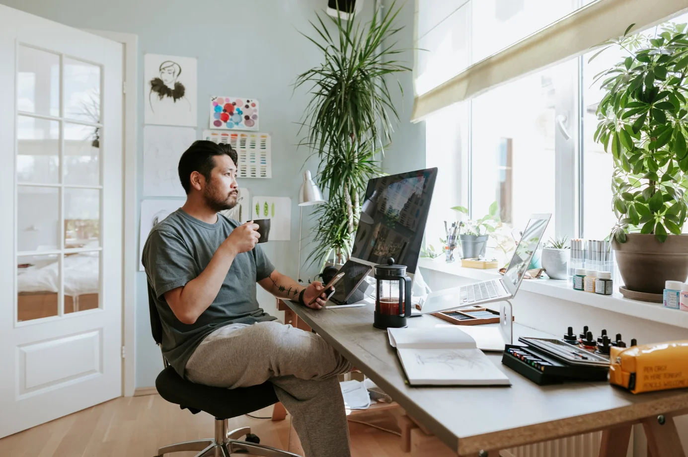 Espace physique : la base d'un bureau à domicile productif